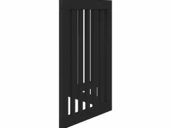 Clicnbuy Seguridad Para Mascotas|Puerta para perros plegable 3 paneles madera álamo negra 150 cm