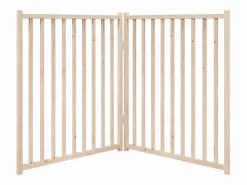Puerta para perros plegable 2 paneles madera de abeto 160 cm^Clicnbuy Online