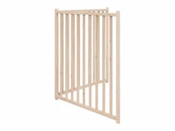 Puerta para perros plegable 2 paneles madera de abeto 160 cm^Clicnbuy Online