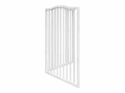 Clicnbuy Puerta para perros plegable 2 paneles madera álamo blanca 160cm Blanco Hot
