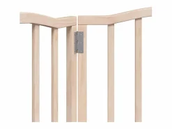 Clicnbuy Seguridad Para Mascotas|Puerta para perros plegable 3 paneles madera de álamo 150 cm