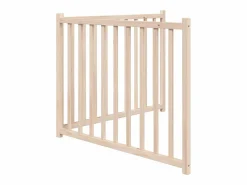 Clicnbuy Seguridad Para Mascotas|Puerta para perros plegable 2 paneles madera de abeto 160 cm
