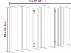 Clicnbuy Seguridad Para Mascotas|Puerta para perros plegable 3 paneles madera álamo blanca 150cm
