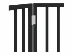 Clicnbuy Puerta para perros plegable de 2 paneles, color , 160 cm, madera de álamo Negro Sale