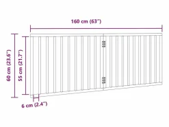 Clicnbuy Puerta para perros plegable de 2 paneles, color , 160 cm, madera de álamo Negro Sale