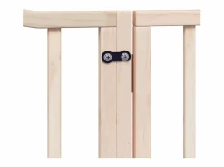 Clicnbuy Puerta para perros plegable 8 paneles madera de álamo 640 cm Marru00f3n