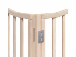 Puerta para perros plegable 10 paneles madera de álamo 800 cm^Clicnbuy Discount