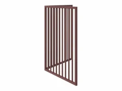 Clicnbuy Seguridad Para Mascotas|Puerta para perros plegable 2 paneles madera álamo marrón 160cm