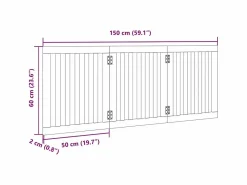 Clicnbuy Puerta para perros plegable 3 paneles madera álamo marrón 150cm Marru00f3n Clearance