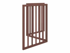 Clicnbuy Puerta para perros plegable 3 paneles madera álamo marrón 150cm Marru00f3n Clearance
