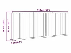 Clicnbuy Puerta para perros plegable 3 paneles madera álamo marrón 150cm Marru00f3n Clearance