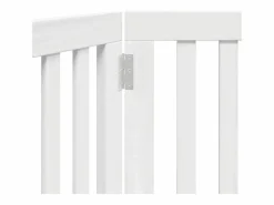 Clicnbuy Puerta para perros plegable 2 paneles madera álamo blanca 160cm Blanco Best