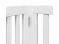 Puerta para perros plegable 9 paneles madera álamo blanca 450cm^Clicnbuy Best