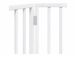 Clicnbuy Puerta para perros plegable de 2 paneles, madera de álamo, blanca, 160 cm Blanco Discount