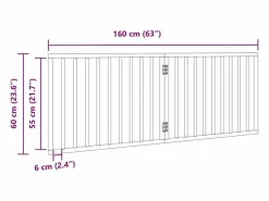 Clicnbuy Puerta para perros plegable de 2 paneles, madera de álamo, blanca, 160 cm Blanco Discount