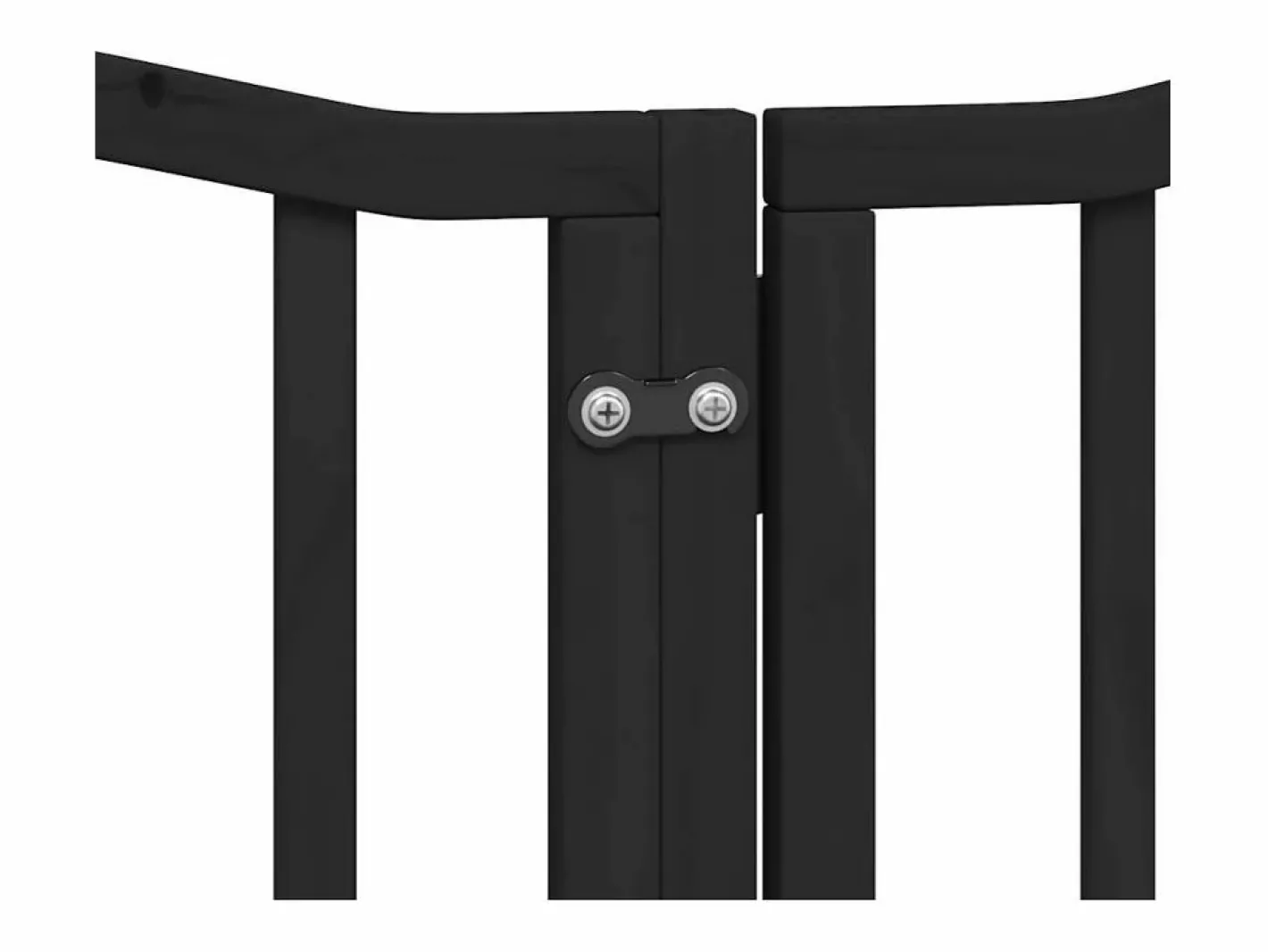 Clicnbuy Seguridad Para Mascotas|Puerta para perros plegable 6 paneles madera álamo negra 300 cm