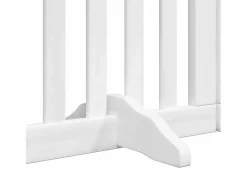 Puerta para perros plegable 9 paneles madera álamo blanca 450cm^Clicnbuy Clearance
