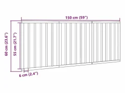 Clicnbuy Puerta para perros plegable de 3 paneles, 150 cm, madera de álamo Marru00f3n Clearance