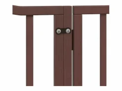 Puerta para perros plegable 4 paneles álamo marrón roble 320 cm^Clicnbuy Discount