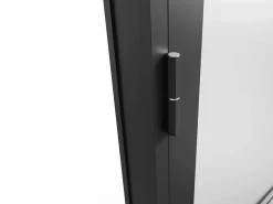 Vente-unique Puerta Con Marco|Puerta reversible de aluminio y vidrio esmerilado - Alt. 204 x L73 cm - - MASERU