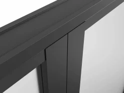 Vente-unique Puerta reversible de doble hoja - vidrio esmerilado - 2 x Al 204 x An 93 cm - LOXTON Negro Clearance