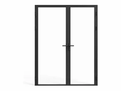 Puerta reversible de doble hoja - vidrio templado - 2 x Al 204 x An 83 cm - LOXTON^Vente-unique Hot