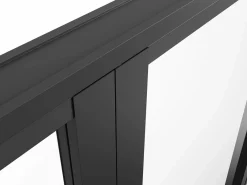 Puerta reversible de doble hoja - vidrio templado - 2 x Al 204 x An 93 cm - LOXTON^Vente-unique Hot