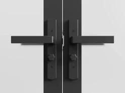 Puerta reversible de doble hoja - vidrio esmerilado - 2 x Al 204 x An 83 cm - LOXTON^Vente-unique Sale