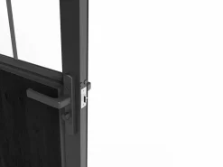 Vente-unique Puerta Con Marco|Puerta taller reversible de aluminio, MDF y vidrio templado - Alt. 204 x An. 93 cm - ERMELO