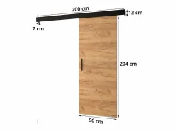 Abiks Möbel Puerta Corredera|Puertas correderas Salwador Y 90x204 cm ( / / Dorado)