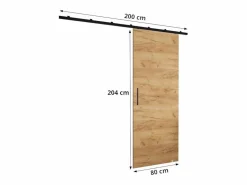 Abiks Möbel Puertas correderas Zonda IV 80x204 cm Blanco