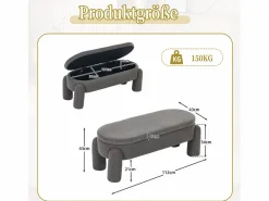 Banco Y Pie De Cama|Banco Y Pie De Cama|Puf banco de cama con arcón de almacenamiento en terciopelo, estilo contemporáneo y multifuncional para dormitorio y salón
