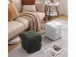 Puf Courdoruy diseño cuadrado 41x45x45 cm^ADEC Outlet