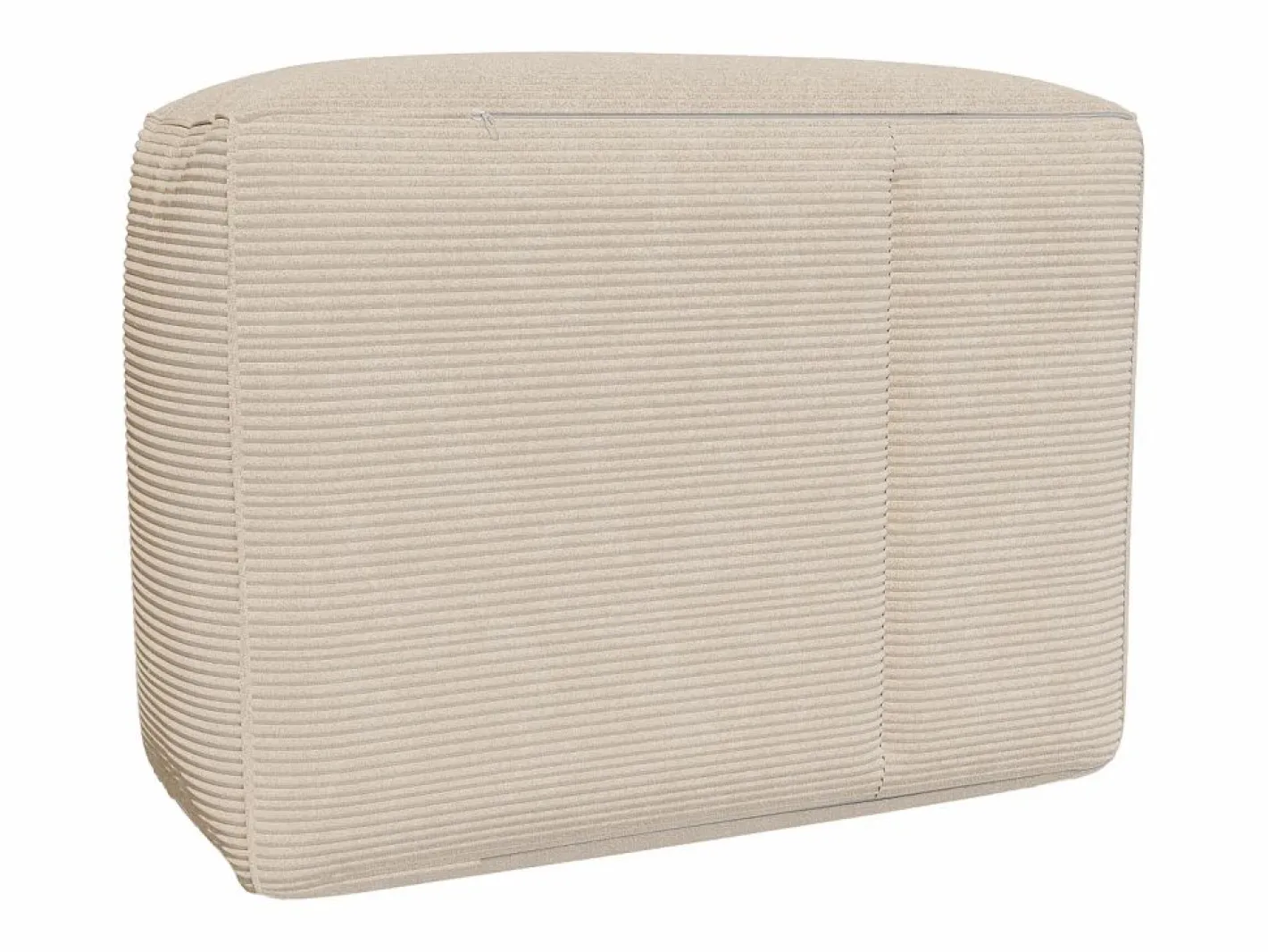 Vente-unique Puf de pana color estilo contemporáneo NOUMARA Beige Outlet