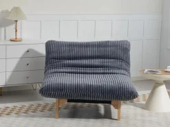 Puf Gigante Blanco de Tela Corduroy, Ergonomico con Respaldo 100x120x76 cm, para Salón y Dormitorio de Adultos^ Online