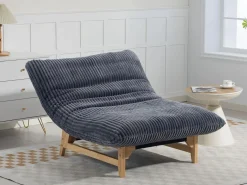 Puf Gigante Blanco de Tela Corduroy, Ergonomico con Respaldo 100x120x76 cm, para Salón y Dormitorio de Adultos^ Online