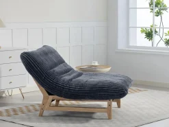 Puf Gigante Blanco de Tela Corduroy, Ergonomico con Respaldo 100x120x76 cm, para Salón y Dormitorio de Adultos^ Online