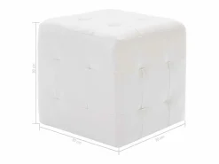 Reposapiés|Pufs 2 uds 30 x 30 x 30 cm Polipiel