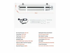 Purificador de Agua UV SucceBuy, Filtración Ultravioleta, Caudal de 3,785 l/min^ Online