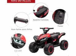 Homcom Mueble De Bebé|Quad eléctrico infantil 83x53x55.5 cm
