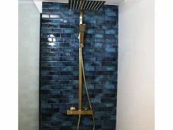 Essebagno Quartos 300 columna de ducha oro cepillado con mando termostático Dorado Clearance