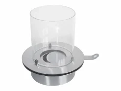 Quemador redondo con cristal para chimenea de bioetanol, biochimenea de acero inoxidable, 3 lt diámetro 35 cm^ Online