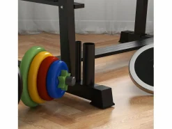 Rack para mancuernas de 3 niveles, capacidad de 200 kg, acero, (131 x 75 x 80 cm) Negro