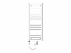 LuxeBath Radiador de baño eléctrico Sahara 300x800mm Conexión lateral derecha Elemento calefactor 300W Blanco Hot