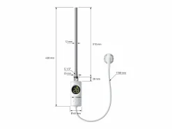 LuxeBath Toallero Eléctrico|Radiador de baño eléctrico Sahara 600x800 mm conexión lateral derecha