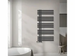 Radiador de baño Iron EM 600x1200 mm Antracita Conexión central en la parte inferior^LuxeBath