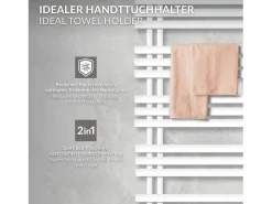 Radiador de baño Iron EM 500x1200 mm, , termostato + embellecedor^LuxeBath Hot