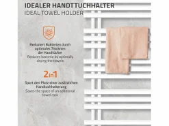 Radiador de calefacción para secador de toallas de baño Iron EM 500 x 1600 mm^LuxeBath Sale