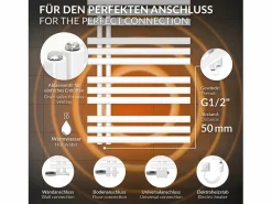Radiador de Diseño Iron EM 600x1600 mm Conexión Central Inferior con Embellecedor^LuxeBath Clearance