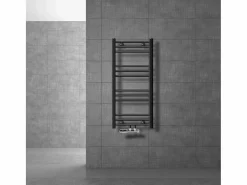 LuxeBath Radiador de diseño no eléctrico Sahara, 400 x 800 mm, antracita, conexión central Gris antracita Hot